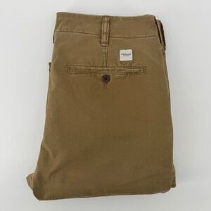 American Eagle Khaki Pants Mens 32x32 Tan AirFlex Slim Fit Chino Stretch Cotton